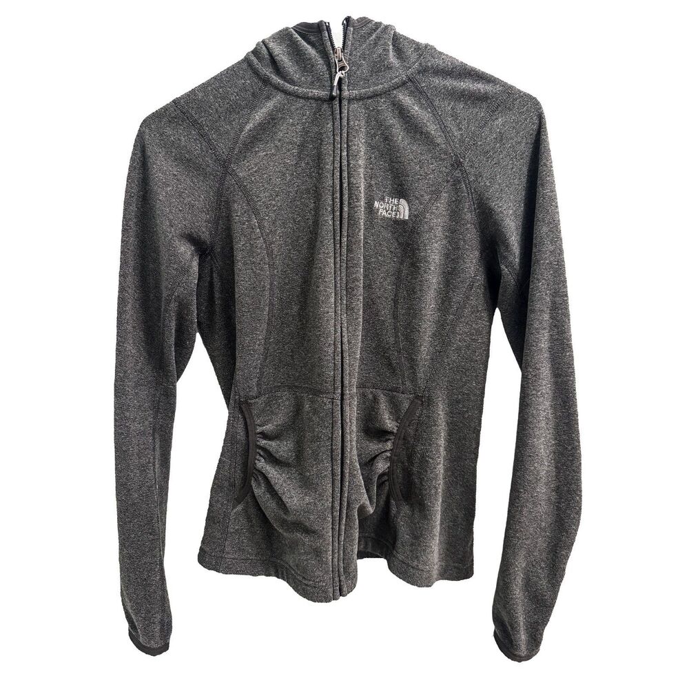 The North Face Women's Full Zip Hooded Fleece Jacket Dark Grey Size Small